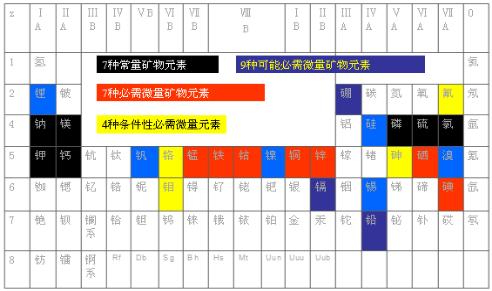 常量矿物质 矿物质常量元素功能