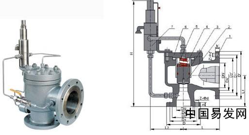 先导式安全阀结构图 先导式安全阀