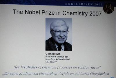 格哈德.埃特尔 2007年诺贝尔化学奖 2007年诺贝尔化学奖-格哈德・埃特尔简介，2