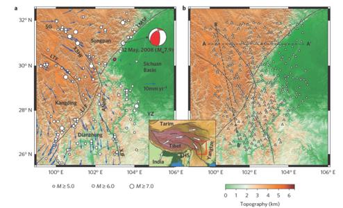 地震地质构造图 松潘地震 松潘地震-?简介，松潘地震-地质构造