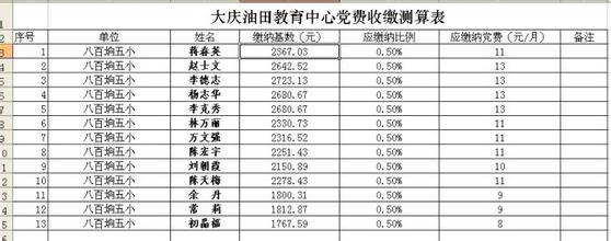 交纳党费计算基数 党费 党费-计算基数，党费-交纳比例