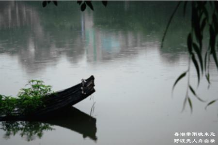 春潮带雨晚来急的解析 春潮带雨晚来急