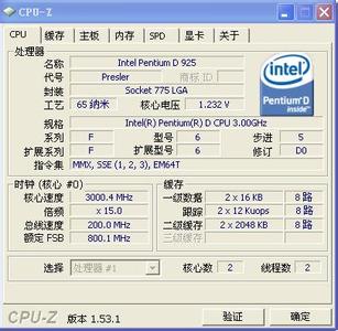 intel d925 Intel奔腾D925 Intel奔腾D925-基本参数，Intel奔腾D925-相关条目