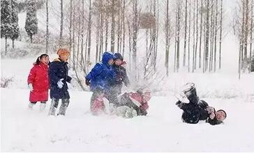 小朋友打雪仗看图写话 打雪仗，堆雪人