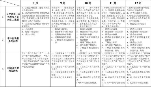 奥凯航空 客户服务部工作计划