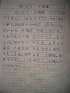 翅膀作文800字初中 关于翅膀的作文