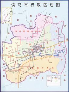 中国行政区划图 候马市 候马市-概况，候马市-行政区划