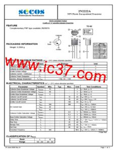 2N2222A 2N2222A-基本参数