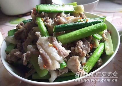 蒜苗炒肉 蒜苗炒肉-制作材料，蒜苗炒肉-特色