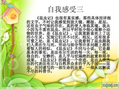 法布尔昆虫记读后感 《法布尔昆虫记》读后感400字