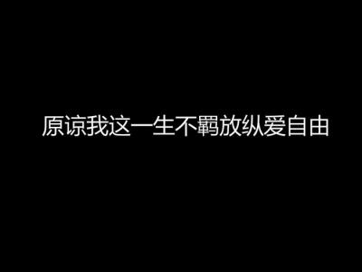 不羁放纵爱自由的配图 原谅我这一生不羁放纵爱自由