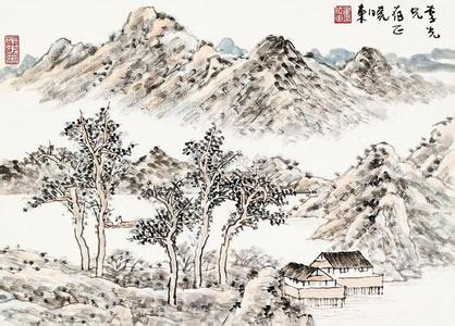 青山秀水 彩墨山水画 “青山卷白云”般的文字山水――秋其散文集《轻呢――我的山中日