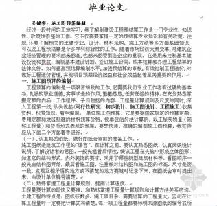 工程造价专业毕业实习报告5000字