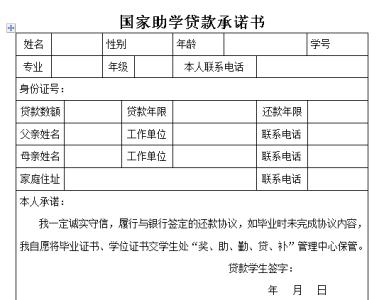 国家助学贷款申请书 国家助学贷款申请书  两篇