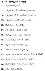制取氧气的化学方程式 高中化学氧族化学方程式总结