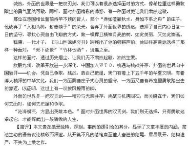 高中三年级作文1000字：我被脸给整了