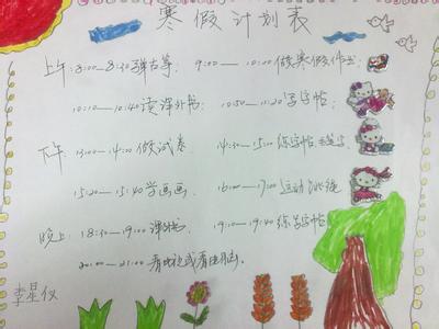 小学生寒假学习计划