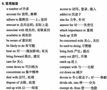 专四高频词汇与短语 四六级写作中用得到的关键词汇及短语