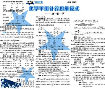 化学平衡思维导图 化学平衡中的思想方法之二──极限思维