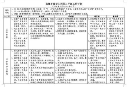 2016幼儿园学期计划表 幼儿园2016年秋季学期工作计划