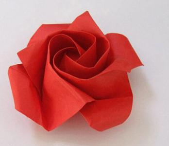 折纸玫瑰花步骤图解 玫瑰花折纸教程图解