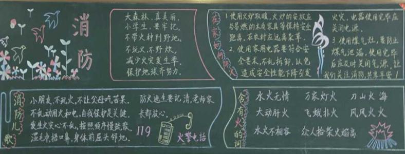 小学生消防安全黑板报 小学生消防安全黑板报图片大全