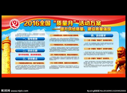 2016质量监督计划表 2016质量月活动计划