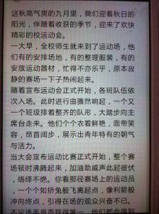 运动会感想的作文：秋季运动会有感