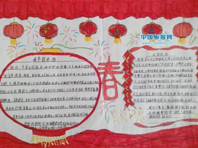 2015羊年春节手抄报习俗内容