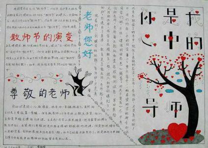 9.10教师节手抄报：教师节演变历史