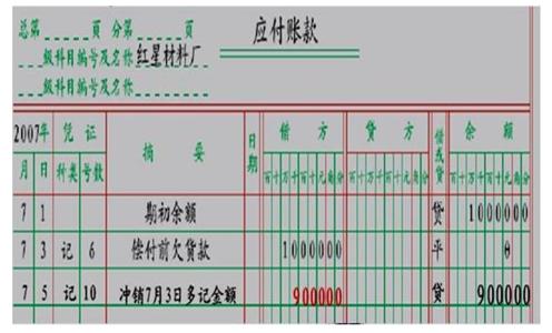 现金日记账红字冲销 会计记账什么时候用红字