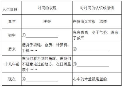 时间怎样的行走答案 时间怎样地行走阅读答案