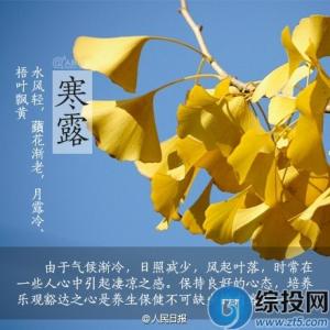 寒露吃什么 寒露代表什么