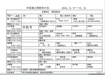 2016年中班下学期计划 2015~2016学期幼儿中班教学计划