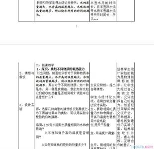 初三数学知识点归纳 初三物理比热容教案以及知识点归纳