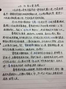 水浒传读后感初二 水浒传读后感600字初二水平 初二读水浒传有感范文