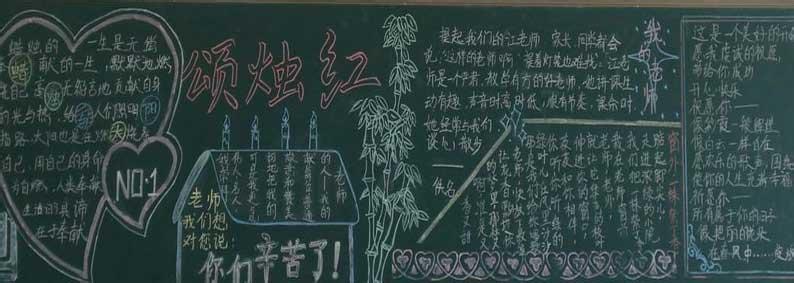 教师节黑板报 庆祝教师节快乐的简单黑板报