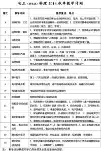 初三物理教学计划 初三年级物理教学计划