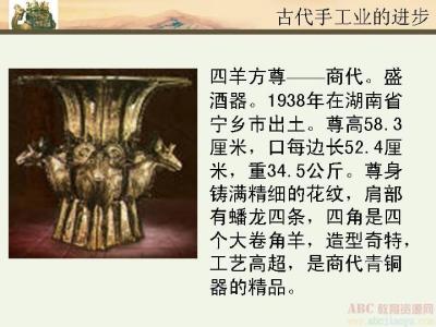 高一历史必修2《古代手工业的进步》练习试题