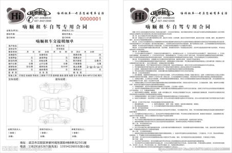 租车合同范本 租车合同格式范本3篇