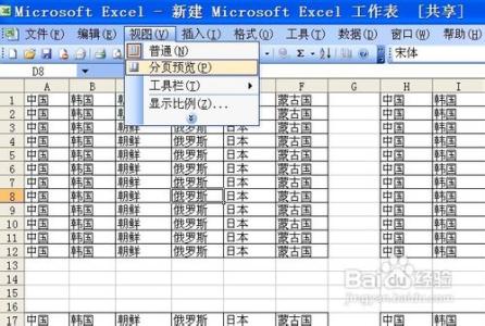 word表格分页断开 Excel中表格单元格分页断开的操作方法