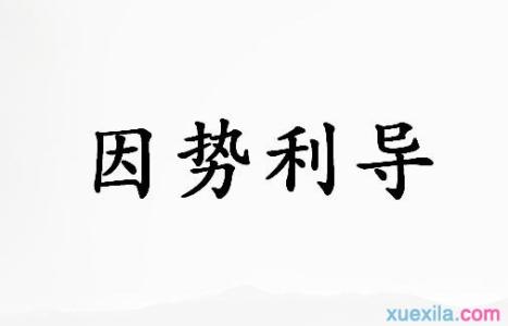 因势利导造句 因势利导的造句大全