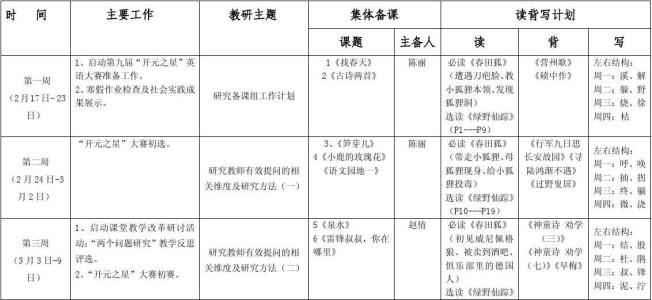 初三语文教师工作计划 初三语文下学期教学工作计划