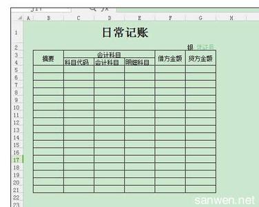 会计记账excel表格 Excel中进行会计记账表格的操作方法