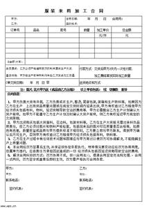 来料加工合同模板 来料加工合同书模板3篇