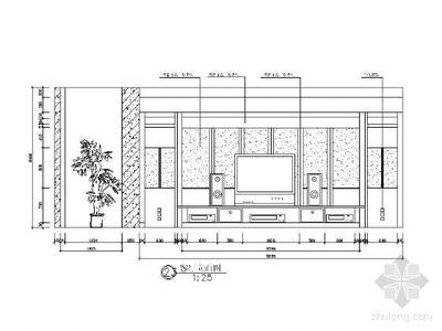 cad立面图绘制 CAD如何绘制电视墙立面图