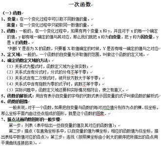 8年级下册数学知识点 8年级数学知识点