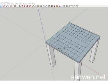 sketchup绘制墙体 sketchup绘制中国象棋桌子方法