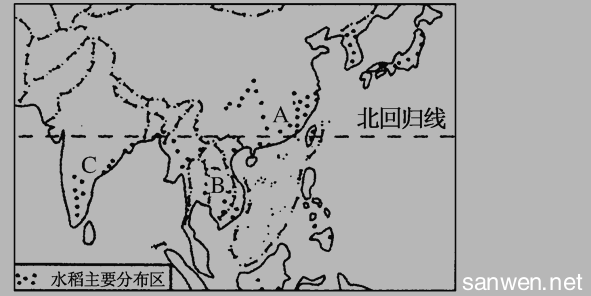 高一地理必修二试题 高一地理《以种植业为主的农业地域类型》检测试题