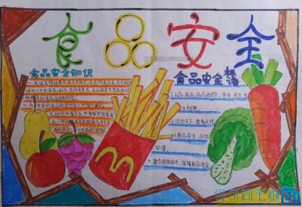 小学一年级食品安全画 一年级关于食品安全的手抄报